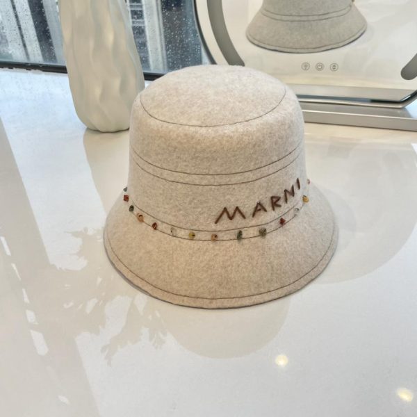 designer,replica,clothing,fake,1:1,lv,luxury,high quality Marni new autumn and winter wool bucket hat 100% wool