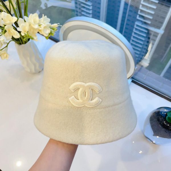 designer,replica,clothing,fake,1:1,lv,luxury,high quality Chanel new wool bucket hat small flat top bucket hat
