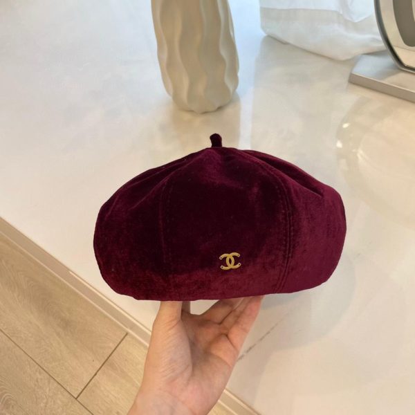 designer,replica,clothing,fake,1:1,lv,luxury,high quality Chanel new velvet beret