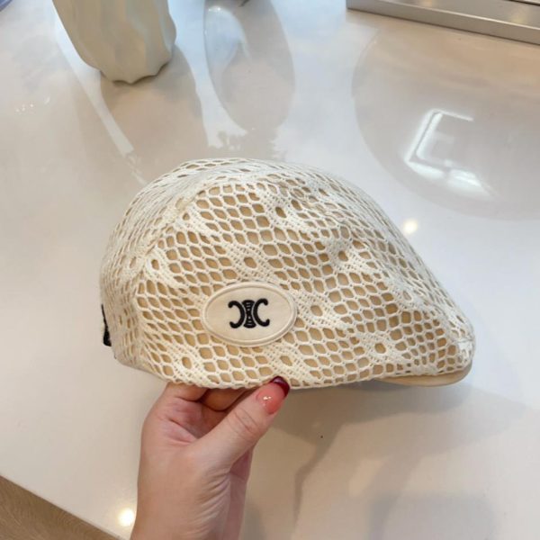 designer,replica,clothing,fake,1:1,lv,luxury,high quality CELINE new autumn and winter lace jacquard beret