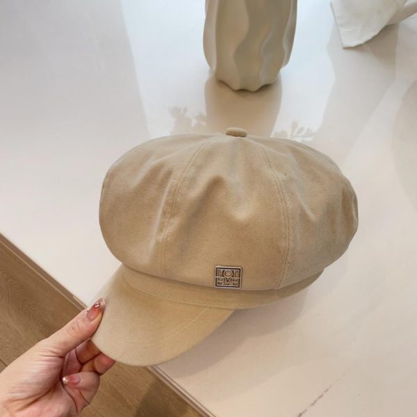 designer,replica,clothing,fake,1:1,lv,luxury,high quality Toteme new autumn and winter suede octagonal beret