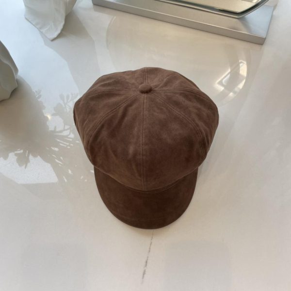designer,replica,clothing,fake,1:1,lv,luxury,high quality Toteme new autumn and winter suede octagonal beret