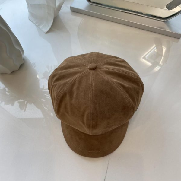 designer,replica,clothing,fake,1:1,lv,luxury,high quality Toteme new autumn and winter suede octagonal beret