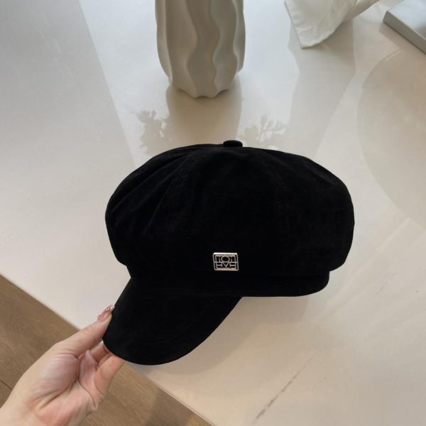 designer,replica,clothing,fake,1:1,lv,luxury,high quality Toteme new autumn and winter suede octagonal beret