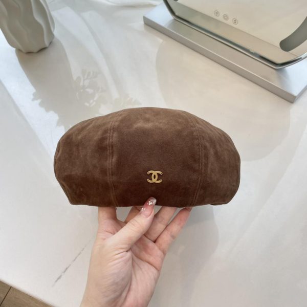 designer,replica,clothing,fake,1:1,lv,luxury,high quality Chanel new autumn and winter suede pumpkin beret