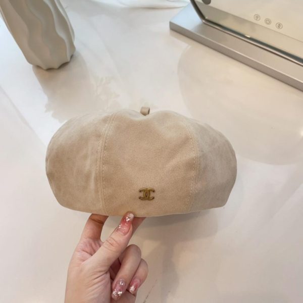 designer,replica,clothing,fake,1:1,lv,luxury,high quality Chanel new autumn and winter suede pumpkin beret