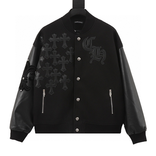 designer,replica,clothing,fake,1:1,lv,luxury,high quality Chrome Hearts Baseball Jacket (8CAC)