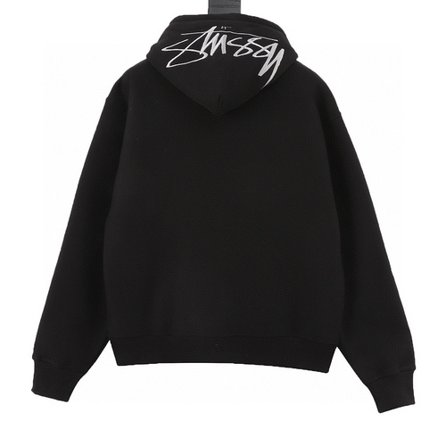 designer,replica,clothing,fake,1:1,lv,luxury,high quality Stussy letter logo embroidered hoodie (E6FD)
