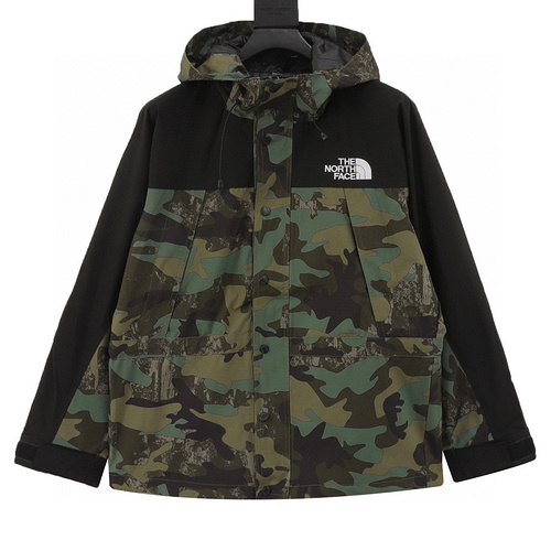 designer,replica,clothing,fake,1:1,lv,luxury,high quality  THE NORTH FACE Logo printed hooded camouflage jacket (DA40)