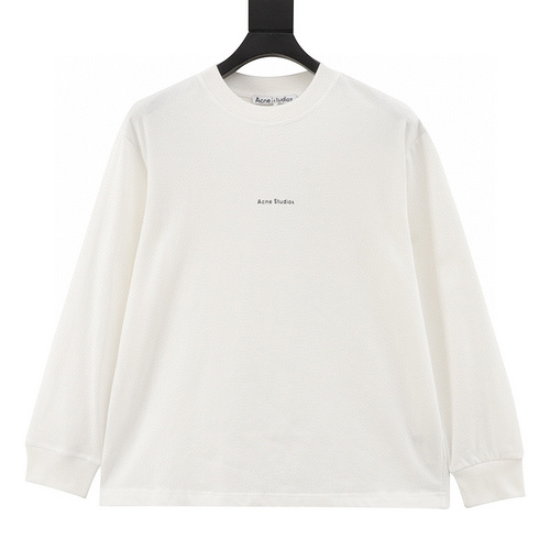 designer,replica,clothing,fake,1:1,lv,luxury,high quality Acne Studios 2024 solid color long-sleeved T-shirt with small letters logo print on chest (4820)
