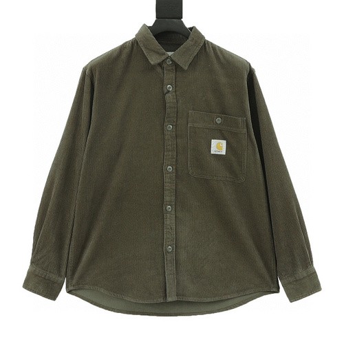 designer,replica,clothing,fake,1:1,lv,luxury,high quality Carhartt WIP Carhartt 2024 classic LOGO label pocket corduroy shirt jacket (87E7)