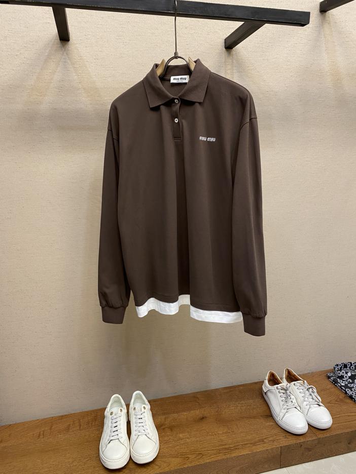 designer,replica,clothing,fake,1:1,lv,luxury,high quality Miu Mi Pop-UP fake two piece long sleeve polo designer,replica,clothing,fake,1:1,lv,luxury,high quality Miu Mi Pop-UP fake two piece long sleeve polo