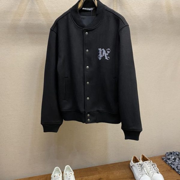 designer,replica,clothing,fake,1:1,lv,luxury,high quality Palm Angels classic logo bomber jacket