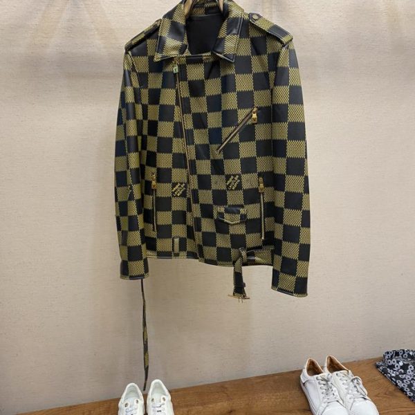 designer,replica,clothing,fake,1:1,lv,luxury,high quality LV’s big new product motorcycle leather jacket