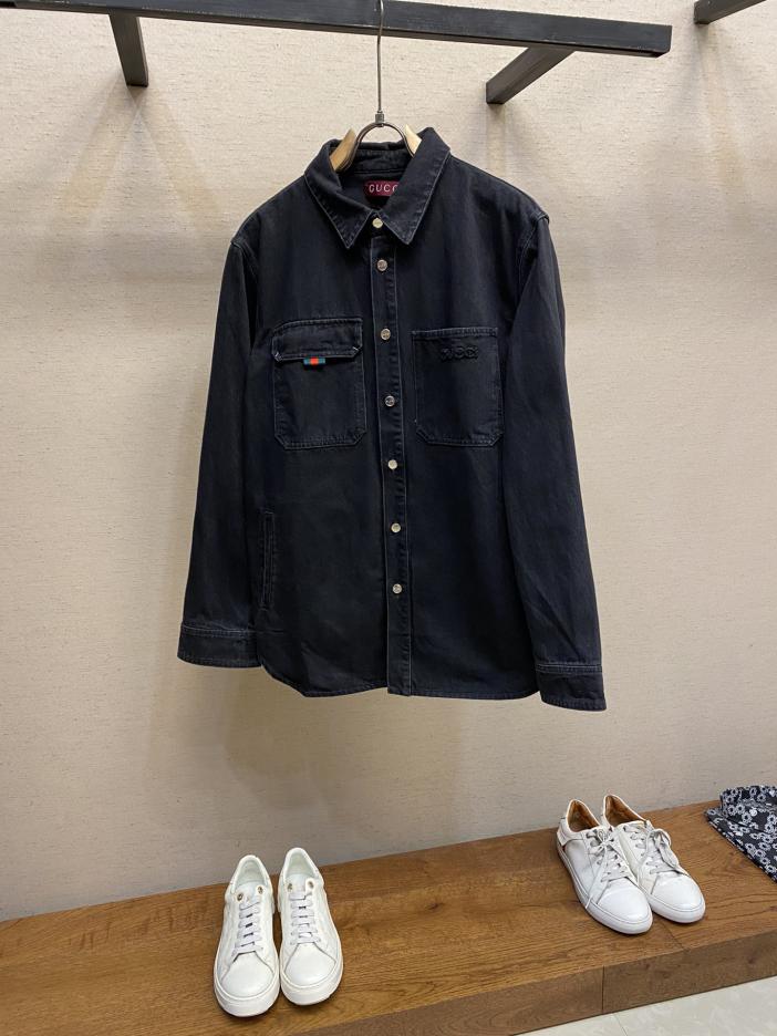 designer,replica,clothing,fake,1:1,lv,luxury,high quality Gucci GG embroidered denim shirt designer,replica,clothing,fake,1:1,lv,luxury,high quality Gucci GG embroidered denim shirt