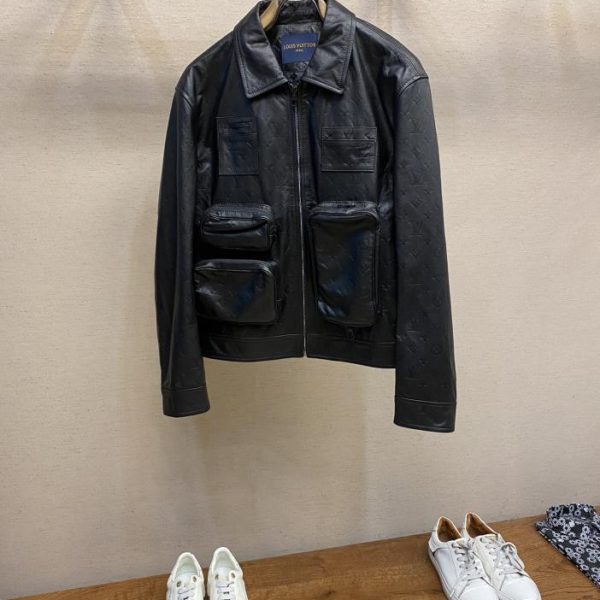 designer,replica,clothing,fake,1:1,lv,luxury,high quality LV autumn and winter limited edition cowhide jacket