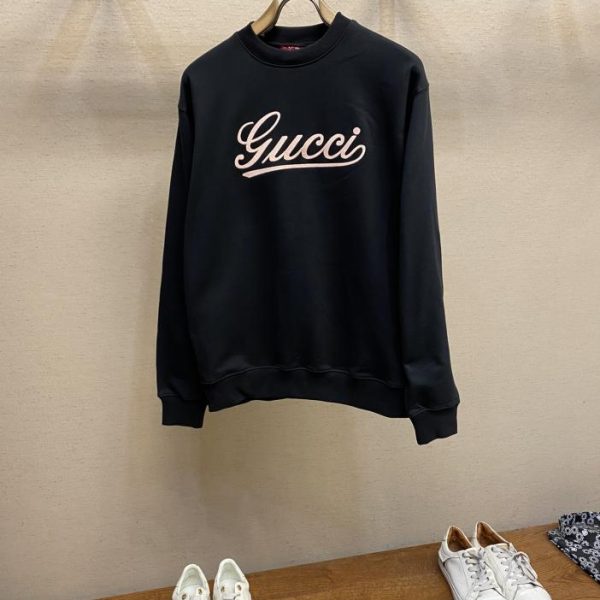 designer,replica,clothing,fake,1:1,lv,luxury,high quality Gucci embroidered crew neck sweatshirt