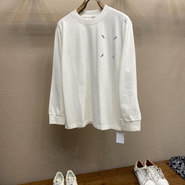 designer,replica,clothing,fake,1:1,lv,luxury,high quality Maison Margiela classic embroidered printed long-sleeved T-shirt