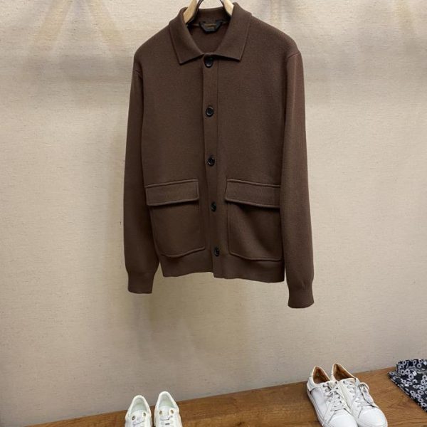 designer,replica,clothing,fake,1:1,lv,luxury,high quality Zegna knitted ribbed jacket