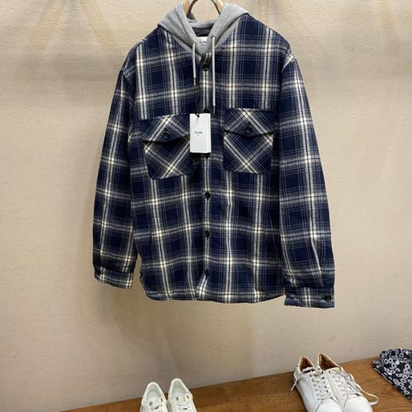 designer,replica,clothing,fake,1:1,lv,luxury,high quality Celine checked cashmere jacket