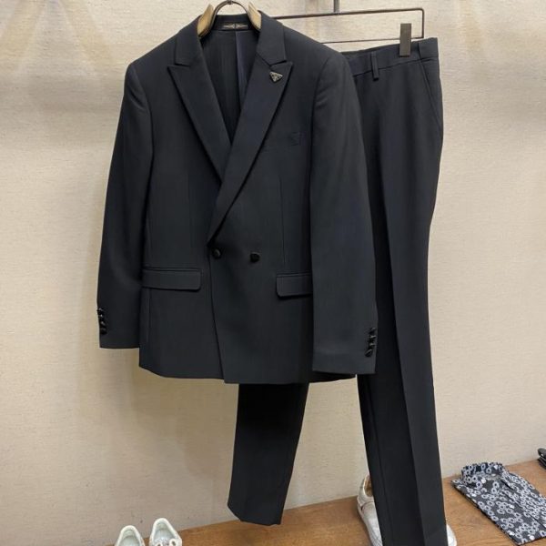 designer,replica,clothing,fake,1:1,lv,luxury,high quality Prada business casual suit