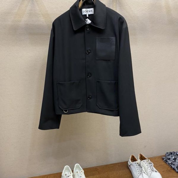 designer,replica,clothing,fake,1:1,lv,luxury,high quality Loewe’s latest wool and leather work jacket