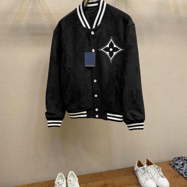 designer,replica,clothing,fake,1:1,lv,luxury,high quality LV suede classic bomber jacket