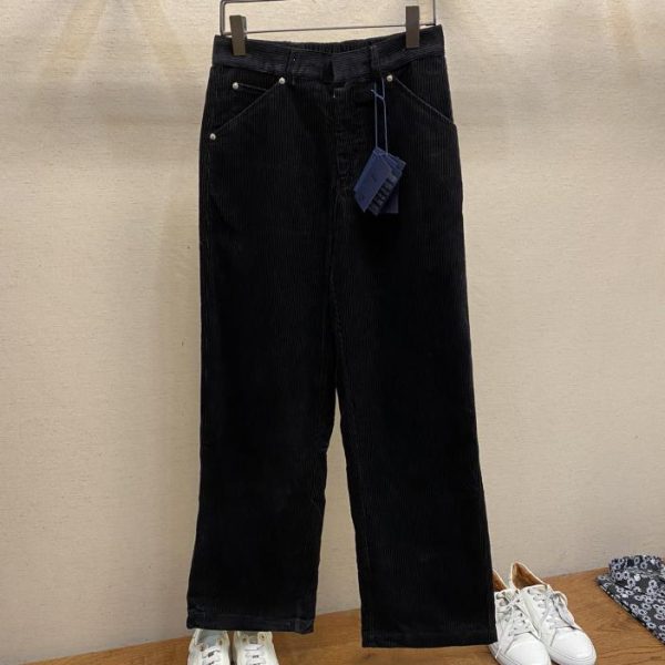 designer,replica,clothing,fake,1:1,lv,luxury,high quality Prada signature corduroy trousers