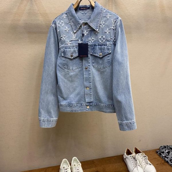 designer,replica,clothing,fake,1:1,lv,luxury,high quality LV 2025 SS new denim casual long-sleeved jacket