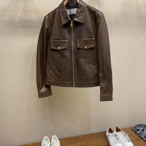 designer,replica,clothing,fake,1:1,lv,luxury,high quality Dior new leather jacket