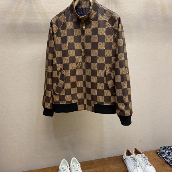designer,replica,clothing,fake,1:1,lv,luxury,high quality LV leather jacket