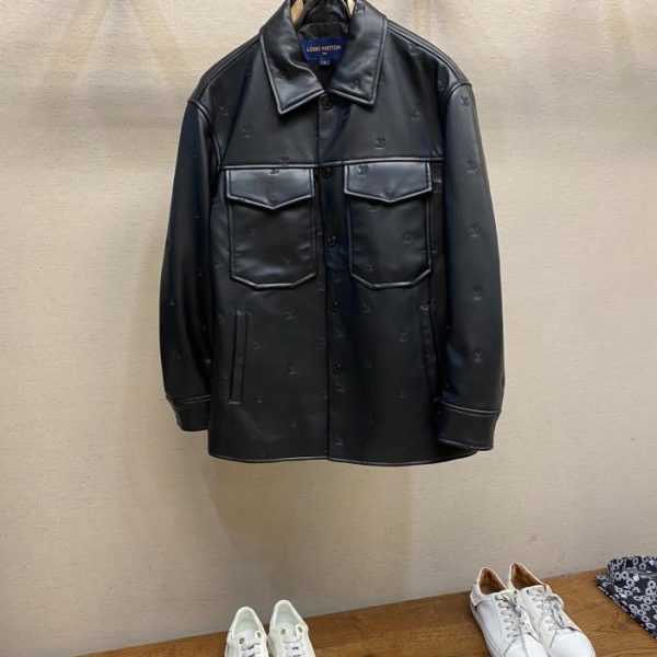 designer,replica,clothing,fake,1:1,lv,luxury,high quality LV luxury leather jacket