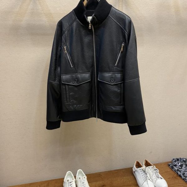 designer,replica,clothing,fake,1:1,lv,luxury,high quality Gucci Centenary Classic Gucci Baseball Leather Jacket