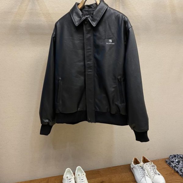 designer,replica,clothing,fake,1:1,lv,luxury,high quality Balenclaga top version motorcycle leather jacket
