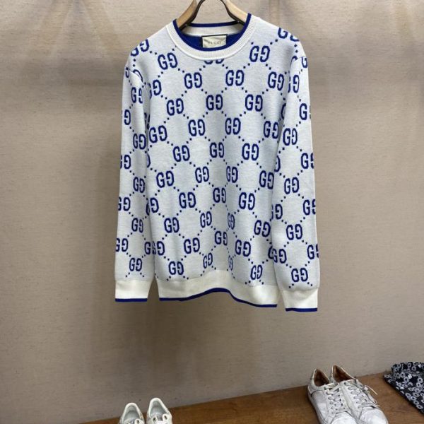 designer,replica,clothing,fake,1:1,lv,luxury,high quality Gucci new GG interlocking jacquard pullover sweater