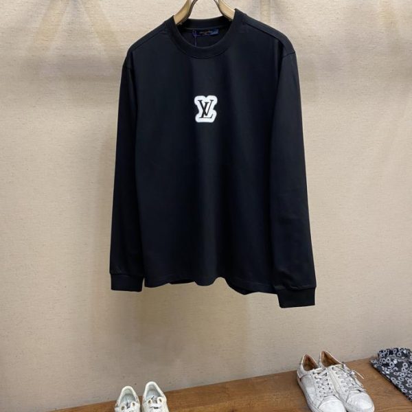 designer,replica,clothing,fake,1:1,lv,luxury,high quality LV couple style long sleeve T-shirt
