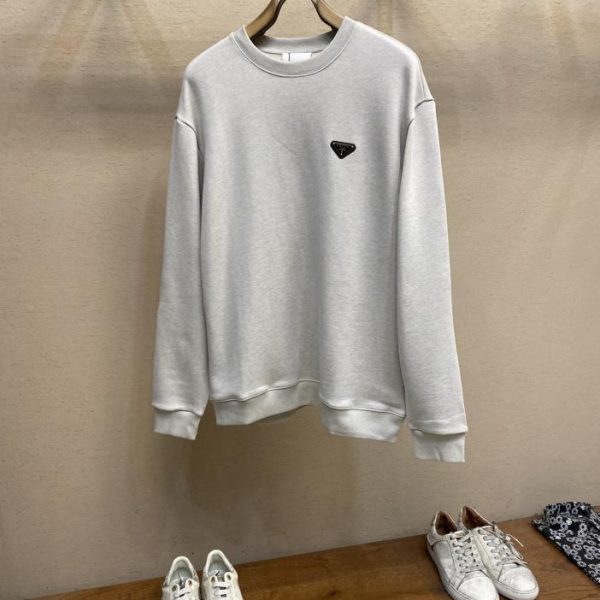 designer,replica,clothing,fake,1:1,lv,luxury,high quality Prada new triangle logo sweatshirt, same style for men and women