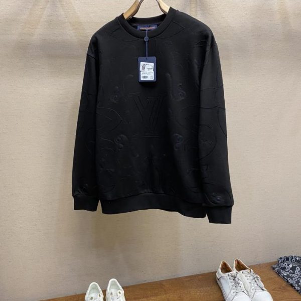 designer,replica,clothing,fake,1:1,lv,luxury,high quality LV cotton pullover long-sleeved sweatshirt