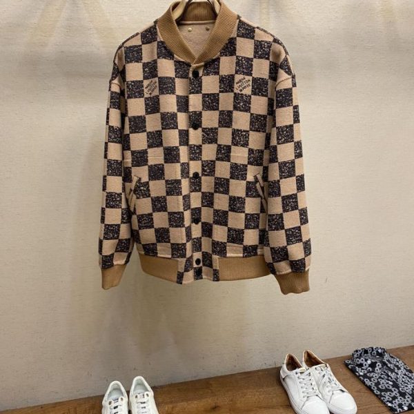 designer,replica,clothing,fake,1:1,lv,luxury,high quality LV reversible wool jacket