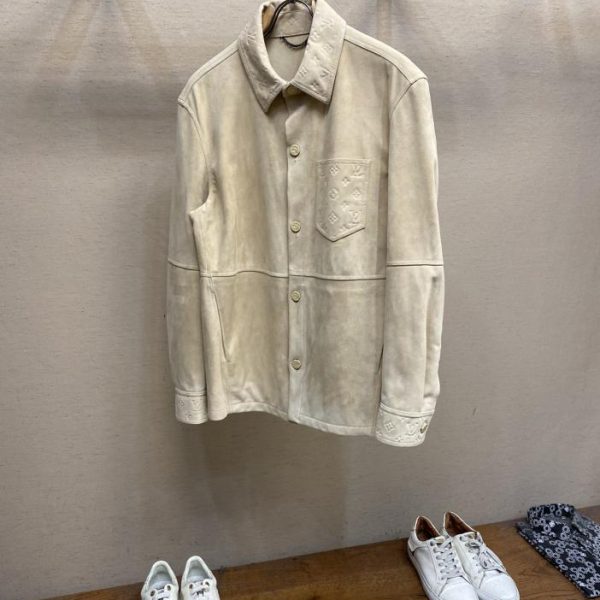 designer,replica,clothing,fake,1:1,lv,luxury,high quality LV letter LOGO suede shirt