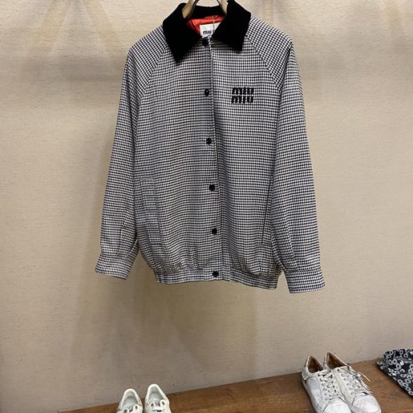 designer,replica,clothing,fake,1:1,lv,luxury,high quality Miu Miu classic velvet collar jacket