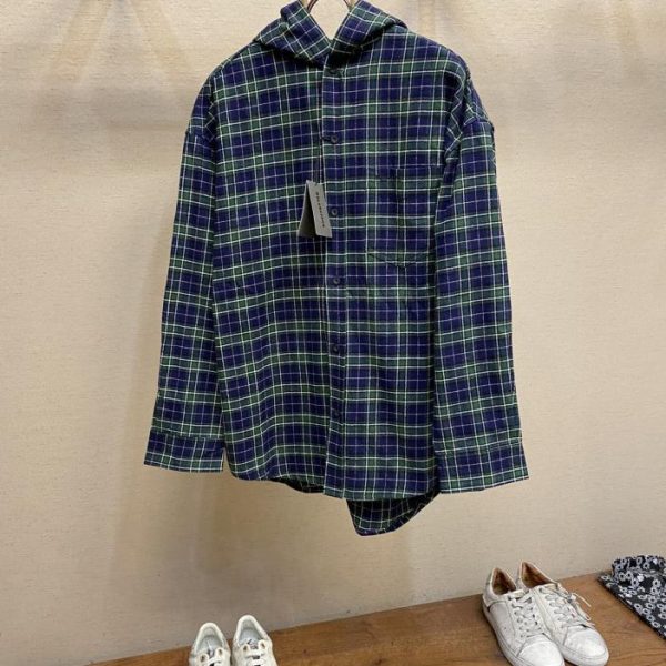designer,replica,clothing,fake,1:1,lv,luxury,high quality Balenciaga Navy Brushed Shirt Unisex Jacket