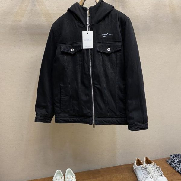 designer,replica,clothing,fake,1:1,lv,luxury,high quality OFF WHITE new denim down jacket