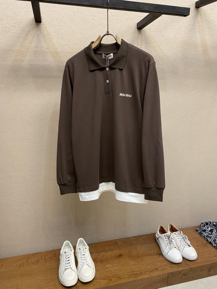 designer,replica,clothing,fake,1:1,lv,luxury,high quality Miumiu Pop-UP long sleeve polo lapel shirt designer,replica,clothing,fake,1:1,lv,luxury,high quality Miumiu Pop-UP long sleeve polo lapel shirt