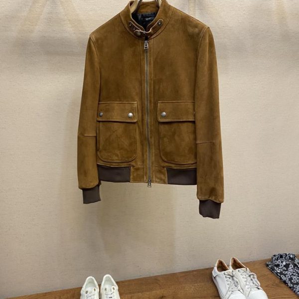 designer,replica,clothing,fake,1:1,lv,luxury,high quality TOM FORD new autumn and winter suede leather jacket