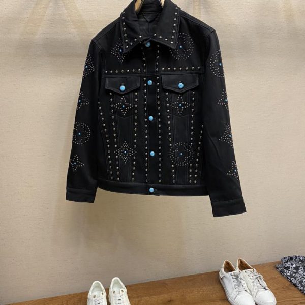 designer,replica,clothing,fake,1:1,lv,luxury,high quality LV new denim long-sleeved jacket