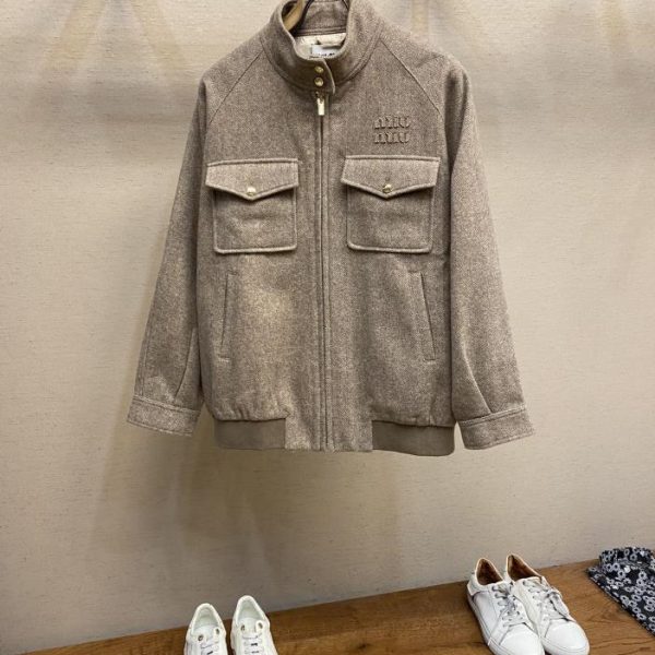 designer,replica,clothing,fake,1:1,lv,luxury,high quality Miu Miu 100% cotton wool jacket