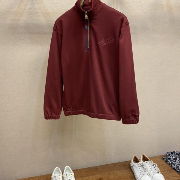 designer,replica,clothing,fake,1:1,lv,luxury,high quality LV 2025FW early spring embroidered logo sweatshirt