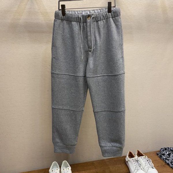 designer,replica,clothing,fake,1:1,lv,luxury,high quality Loewe velvet patchwork casual loose sweatpants