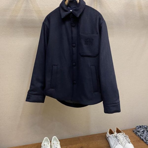 designer,replica,clothing,fake,1:1,lv,luxury,high quality MiuMiu wool fleece quilted jacket